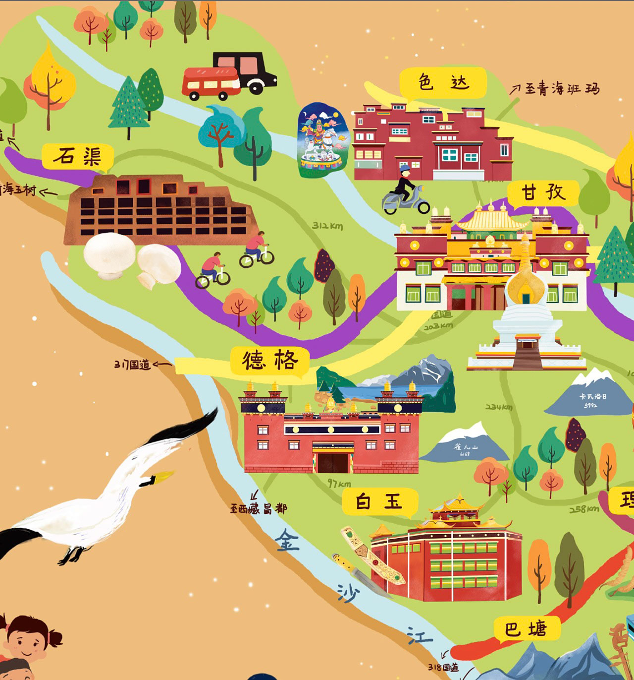 通州手绘地图景区的文化宝库